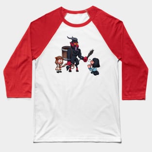 Krampus Punishing Kids Baseball T-Shirt